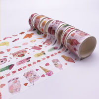 Wholesale Decoration Tape Paper Adhesive Custom Printed Colored Pink Foil Masking Washi Tape