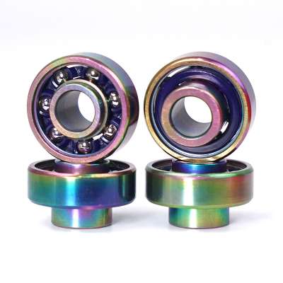 Neo Chrome Vacuum Rainbow Longboard Skateboard Bearings With Integrated Spacers