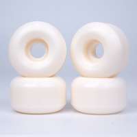 blank 54 mm round shape natural color skateboard wheels for street skateboard