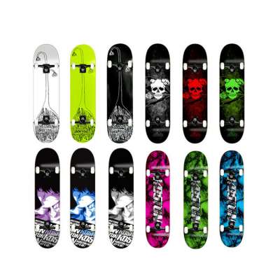 Cheap Price 7ply Full Canadian Skateboard Complete with Hollow Kingpin Skateboard Trucks