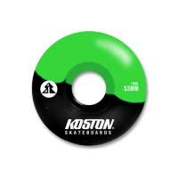 Custom Logo Green And Black Half-tone Color Skateboard Wheels With 100A Durometer