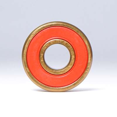 Custom 608RS Chrome Steel Rose Golden color skateboard Bearings with Thicker Retainer