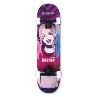 Koston 8'' deep concave high rebound PU wheels complete skateboard for junior